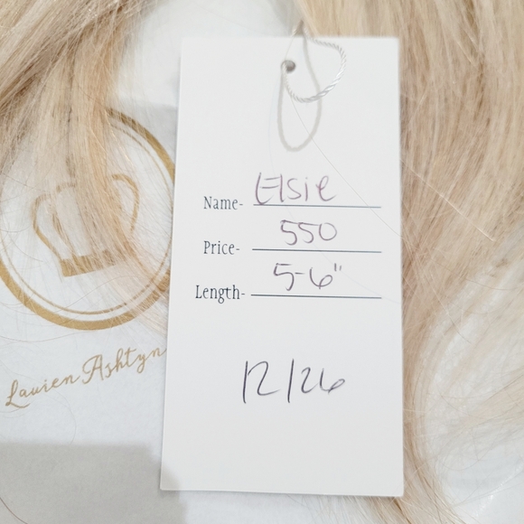 NEW Lauren Ashtyn Elsie Light Volume Hair Topper Neutral Blonde 100% Human Hair - Picture 14 of 15